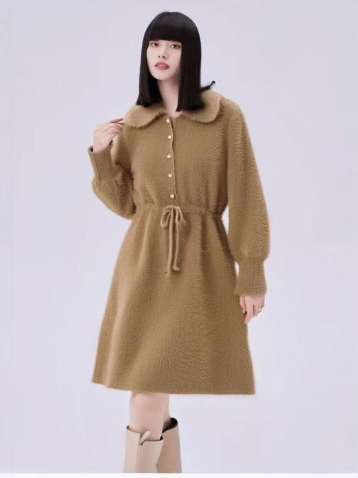 开年清仓价 【连衣裙】促➡️不掉毛 eggsshop品牌仿水貂绒厚款连衣裙-喜出 商品图0