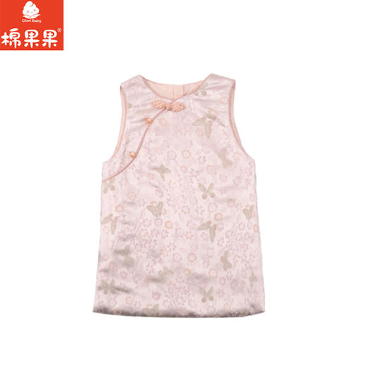 棉果果专柜同款冬季新品女童中国风锦缎夹棉背心裙M522200824658 商品图2