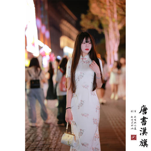 【梨霜】双面缎提花半手工改良旗袍优雅高端新中式 商品图2