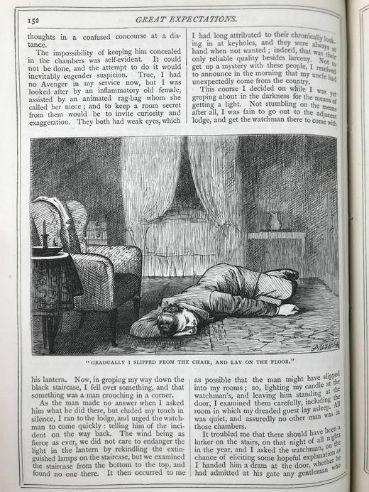 约19世纪后期 狄更斯《远大前程/老古玩店》 69幅插图 真皮精装16开 商品图7
