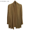 VIVIAN LIU薇薇安刘R2447315初秋女装新款翻领慵懒不规则针织衫 商品缩略图0