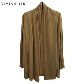 VIVIAN LIU薇薇安刘R2447315初秋女装新款翻领慵懒不规则针织衫