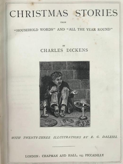 约19世纪后期 狄更斯《圣诞故事集/美国游记与意大利游记》 41幅插图 真皮精装16开 商品图2