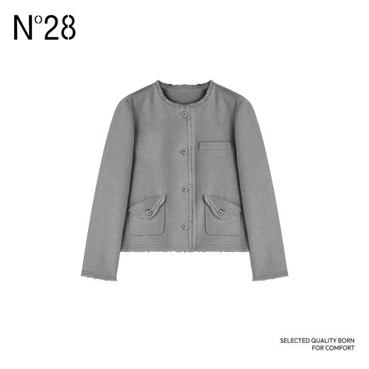 N°28 冬款毛呢圆领外套小香风双面呢短款外衣8A52D722 商品图2