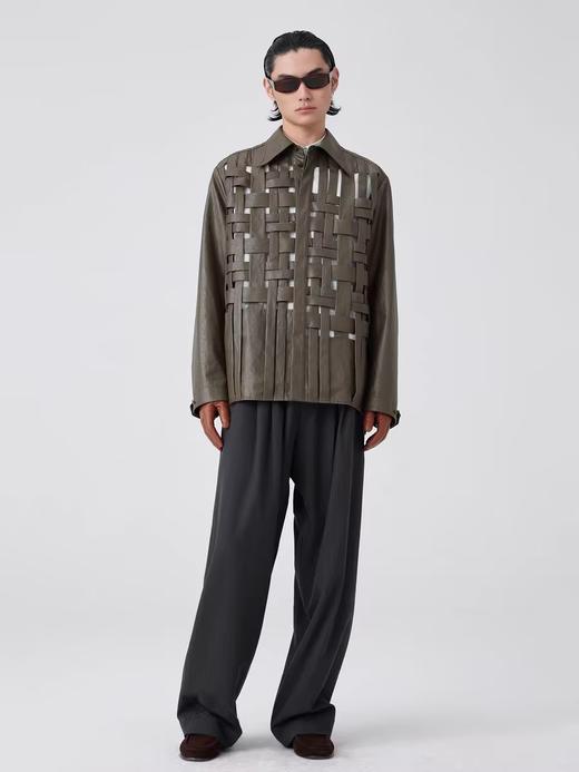 Simple Project/Y24263/不对称皮质编织衬衫 商品图2