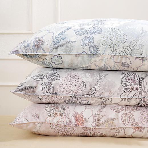 线描花卉系列枕套全棉高档轻奢高级感四季通用高端舒适耐用亲肤 商品图5