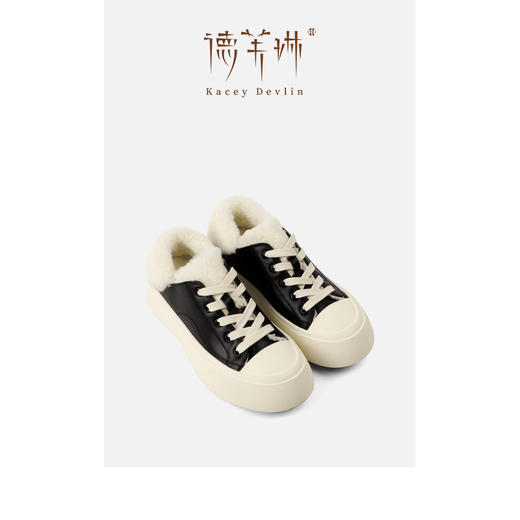 德芙琳Kacey Devlin胖头毛毛鞋复古秋冬女鞋保暖KD8062 商品图6