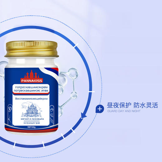 【下单到手3瓶】俄罗斯进口 普娜之吻 PANNAKISS修护膏 50g/瓶 商品图1