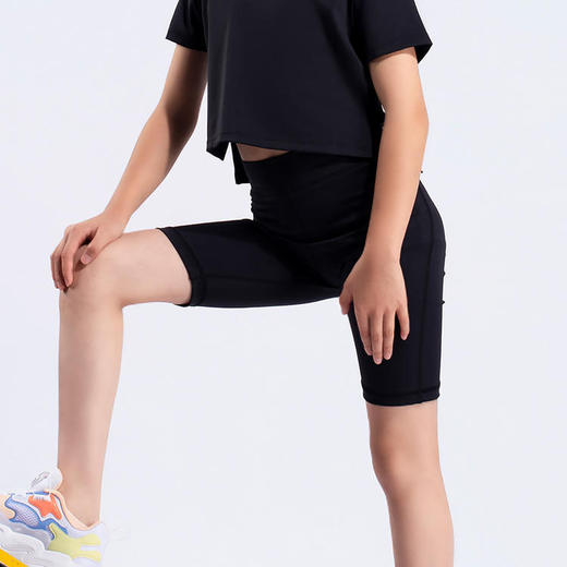 跃牌【欲动春风】儿童系列 新款运动瑜伽跑步舞蹈健身五分裤23403 商品图7