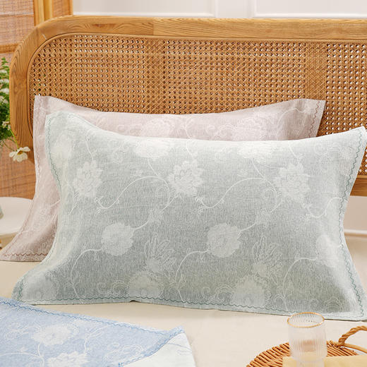 藤蔓秋海棠系列枕巾全棉高档轻奢高级感四季通用高端舒适耐用亲肤 商品图1