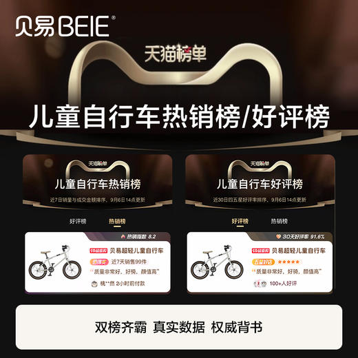 【限量秒杀】贝易几何儿童自行车超轻男女孩3到8岁中大童20寸学生脚踏车小单车【会员下单即送：伙伴龙故事机】 商品图2