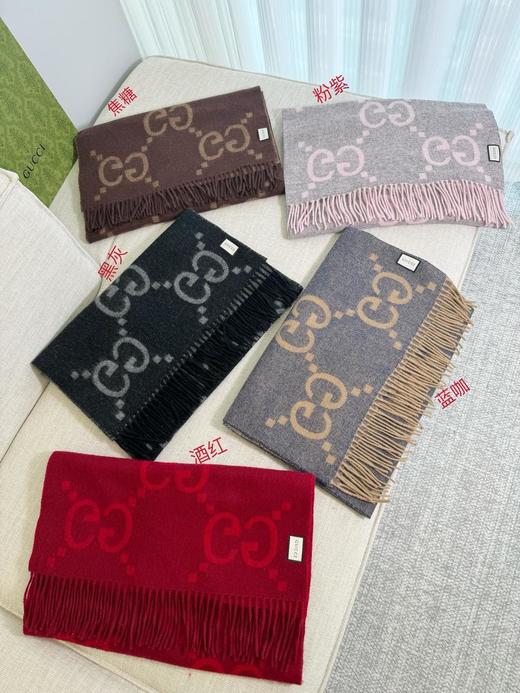 古驰GG山羊绒提花围巾（CB） 商品图13