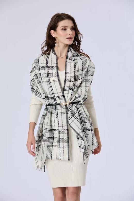 优品堂【品格宣言2】羊毛围巾披肩两用 商品图0