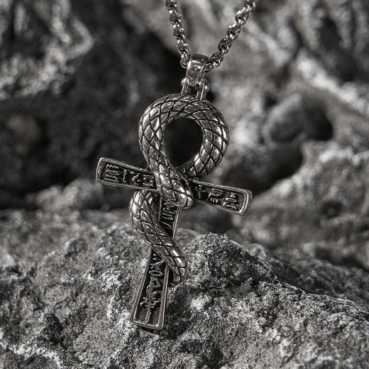 大英博物馆 埃及系列 灵蛇献瑞蛇形安卡复古项链 商品图2