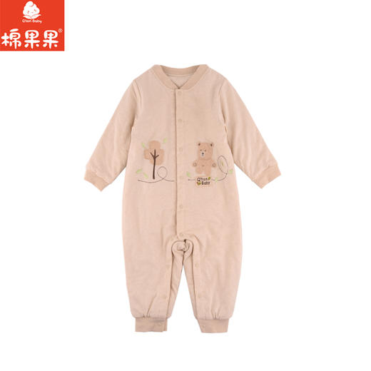 棉果果冬季新品专柜同款彩棉对开夹棉连体衣M401722899607 商品图0