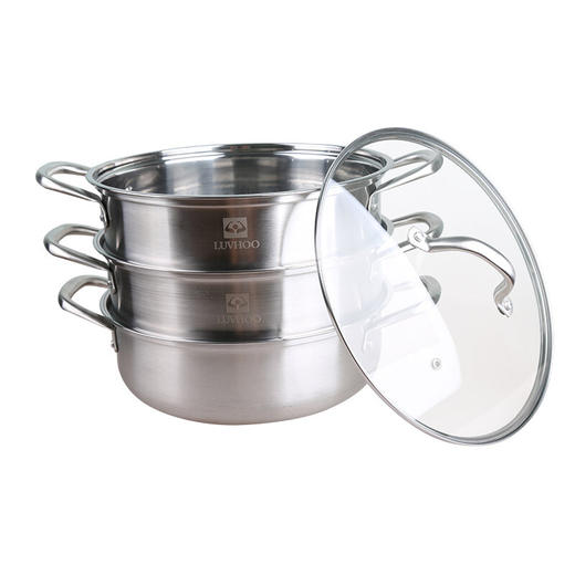 朗赫 凡尔赛三层不锈钢汤蒸锅 LH-ZG03 商品图0