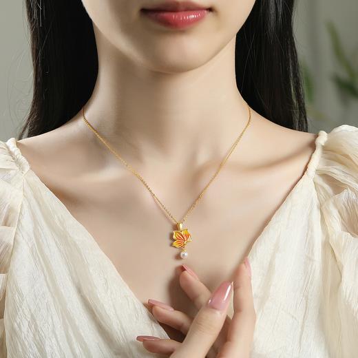 Winy925纯银花恋蝶项链送女友闺蜜节日生日礼物 商品图1