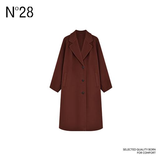 N°28 秋冬女款羊绒百搭外套宽松舒适中长款双面呢大衣8A51D607  商品图2