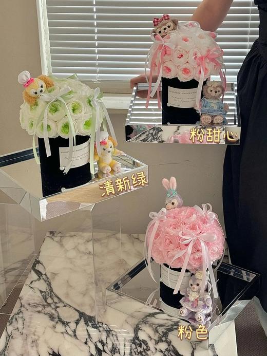 蝴蝶结永生花玩偶抱抱桶 商品图14