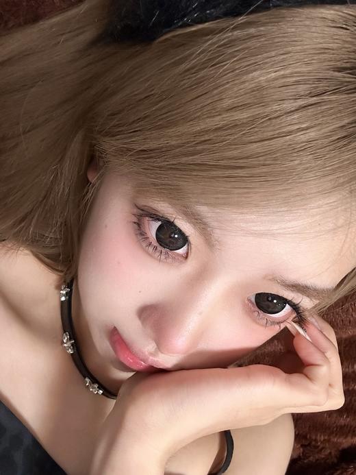 pinkg  半年抛美瞳 水晶黑 直径14.5mm着色13.8mm 商品图1