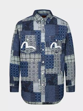 EVISU 男 衬衫 2ESHTM4SL7019RXNAVA 商品图0