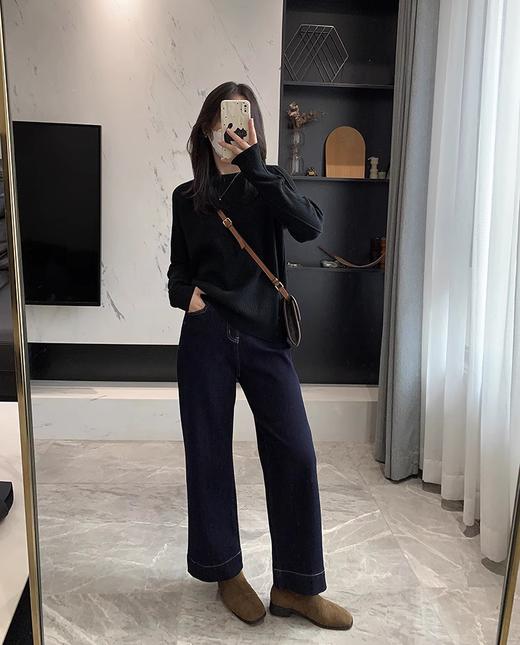 24秋冬- 肩线显瘦坑条密针合身款内搭毛衣【包邮/三天无理由退换】 商品图13