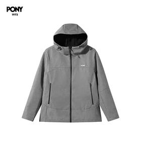 4.9折【自营】pony/波尼  秋冬新品连帽外套潮流运动服圆领防水夹克百搭 244M2KJ02KG