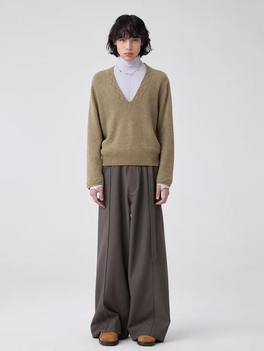 Simple Project/M24130/深v领宽松毛衣 商品图3