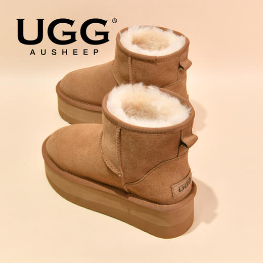 澳洲UGG低筒厚底羊皮毛一体雪地靴女士秋冬鞋女鞋 商品图2
