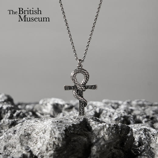 大英博物馆 埃及系列 灵蛇献瑞蛇形安卡复古项链 商品图0
