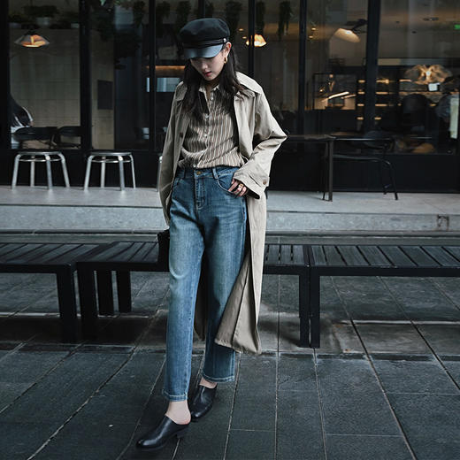 【顺丰包邮】95959 洛诗琳微哈伦小脚口水洗棉玫瑰花刺绣牛仔裤01022 商品图0