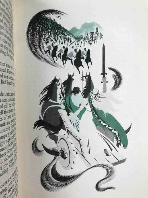 1960年 爱尔兰萨迦与民间故事集 数十幅插图 精装大32开 商品图11