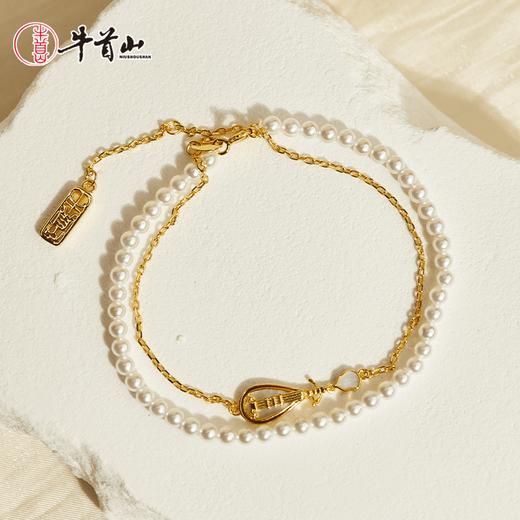 牛首山飞天琵琶系列吊坠银镀金耳坠银镀金敦煌元素珐琅工艺国潮风 商品图3