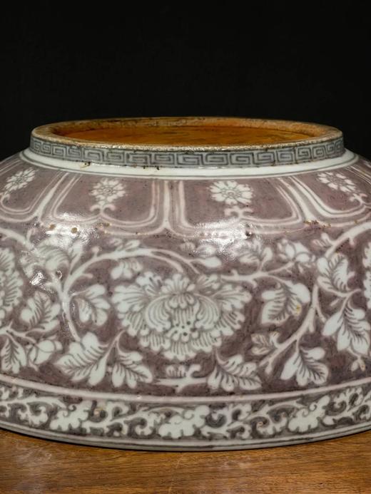 釉里红拔白缠枝牡丹纹碗，顺丰包邮 商品图4