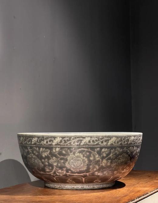 釉里红拔白缠枝牡丹纹碗，顺丰包邮 商品图2