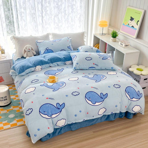 2024秋冬加厚风小清新牛奶绒四件套 商品图6