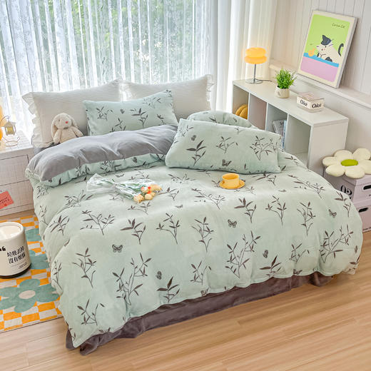 2024秋冬加厚风小清新牛奶绒四件套 商品图13
