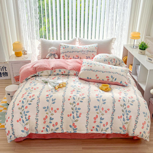 2024秋冬加厚风小清新牛奶绒四件套 商品图10