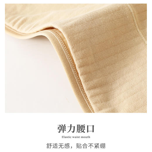 洁丽雅4条装高腰纯棉女士内裤纯色简约双层纯棉裆舒适亲肤三角裤女 商品图4