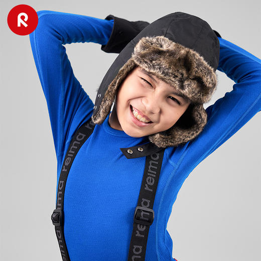 reima男女儿童大童帽子秋冬新款保暖洋气护耳挡风时尚帽子 商品图1