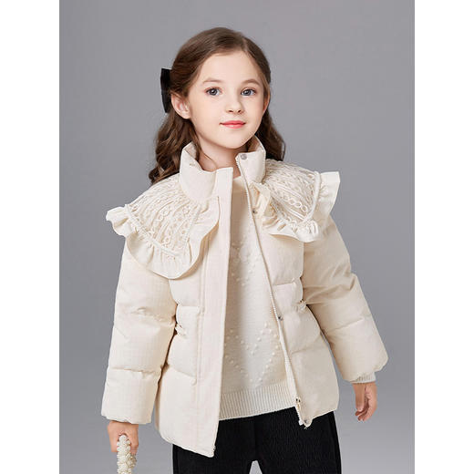 笛莎Deesha 童装女童羽绒服2024冬季新款香风甜美羽绒服 商品图1