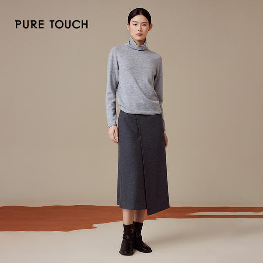 pure touch女士100%绵羊毛高领柔软舒适针织衫1302244419 商品图1