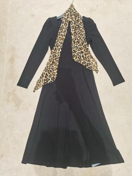 【门店同款】ENJOY冬季C-复古豹纹丝巾连衣裙 159521300 商品图0