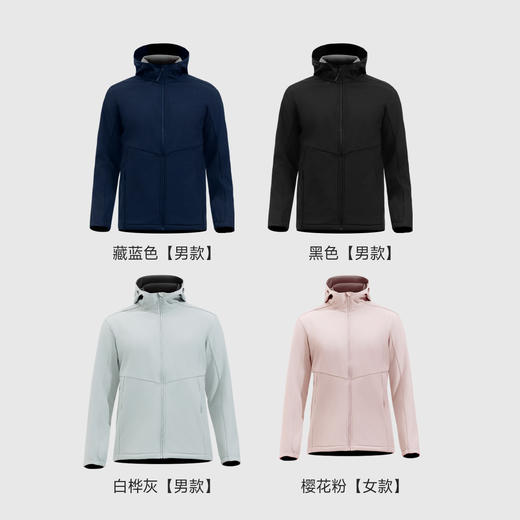 SKAH户外运动连帽软壳外套 秋冬季户外城市通勤便捷 防风防泼水舒适运动登山服 商品图5