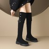 ZHR则则时尚百搭过膝靴2024新款洋气复古长筒靴折叠两穿加绒女靴 商品缩略图5