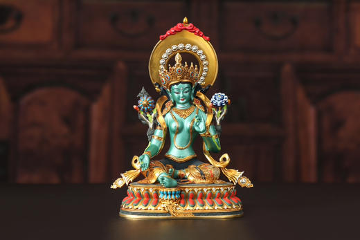 彩绘黄铜艺术像15cm（绿度母 白度母） 商品图1