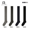 HennyRue亨尼露—秋冬女士坑条发热防掉微压显瘦黑色过膝袜大腿袜 商品缩略图4