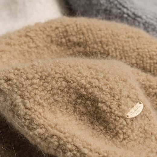 【林栖好物】复古纯色羊毛呢贝雷帽子女百搭显脸小画家帽冬新头围小慎拍 商品图4