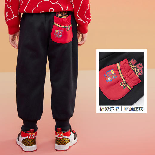 巴拉巴拉童装儿童裤子加绒男童长裤女童宝宝秋冬2025新款小童潮流 商品图3