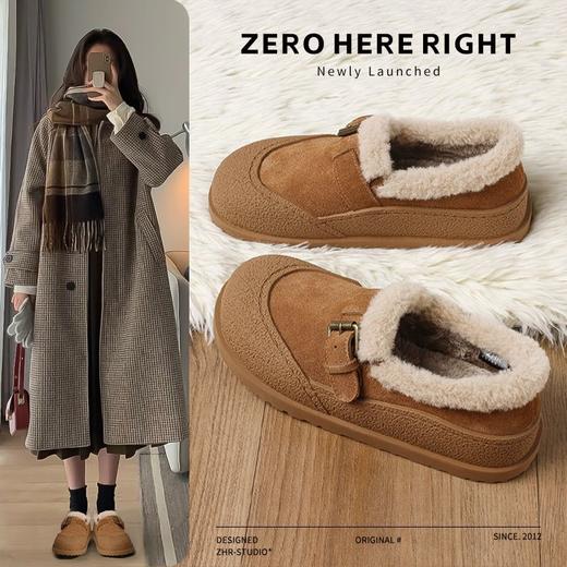 ZHR则则加绒保暖勃肯鞋2024冬季新款ins百搭防寒鞋女软底棉鞋女鞋 商品图1